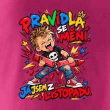 Pravidla se mění listopadový rebel s rozlomenou pastelkou