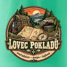 Lovec pokladů vintage horský odznak
