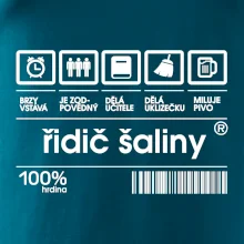 Čárový kód - řidič šaliny