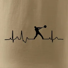 EKG hod kladivem muž