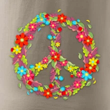 Peace symbol červené květiny