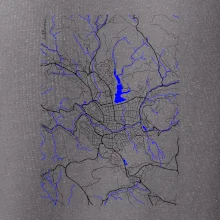 Jablonec nad Nisou - Mapa s vodními toky