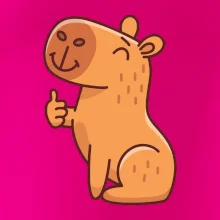 Kapybara s palcem nahoru