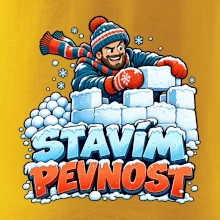 Rodinná vánoční trička - Stavím pevnost táta sněhová bitva