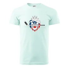 Lev s hokejkou v tlamě - Česká vlajka