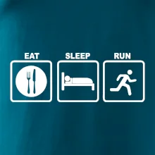 Eat sleep run čtverce