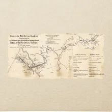 Mapa Báňské dráhy z Moravské Ostravy do Doubravy