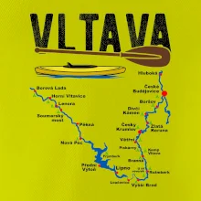 Mapa řeky Vltavy