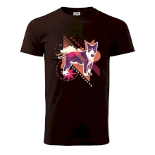 Pes abstrakce fialový