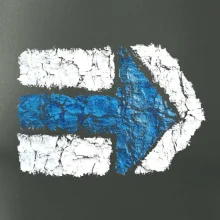 Párová turistická značka modrá