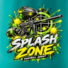 Neonový zásah splash zone paintball