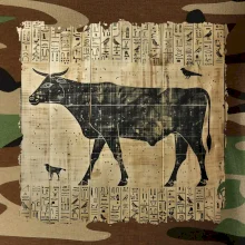 Egyptské hieroglyfy kráva