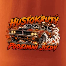 Kostlivec v rezavém bouráku na podzimní jízdě