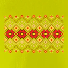 Ukrajinský vzor  - Červené květiny