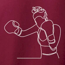 Žena boxerka jedním tahem