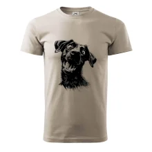 Černobílá karikatura Labrador tmavý