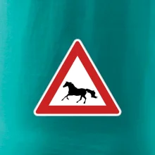Dopravní značka - Pozor kůň běžící