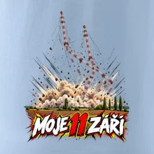 Liblice B pád vysílačů moje 11 září komiksový motiv