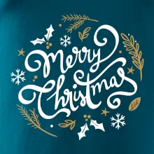 Merry christmas - nápis kulatý