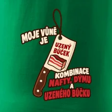 Vůně nafty dýmu a uzeného bůčku