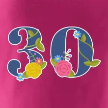 Květinové číslo kreslené - 30