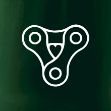 Cyklo srdce řetěz trojúhelník