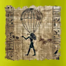 Egyptské hieroglyfy parašutista