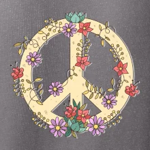 Peace symbol pískový