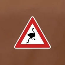 Dopravní značka - Pozor pštros