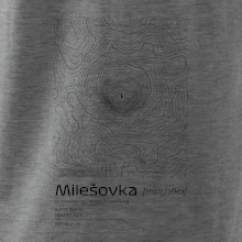 Milešovka - vrstevnice v obdélníku