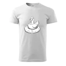 Kuře sedící na bitcoinovém hnízdě