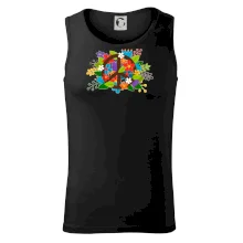 Peace symbol prorostlý květinami