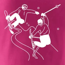 Lyžovaní - kresleny obrázek