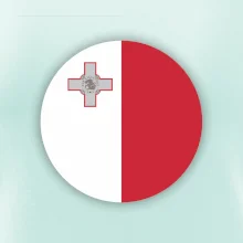 Vlajka Malta kulatá na prso