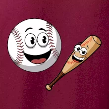 Parové triko - baseballová pálka a míček