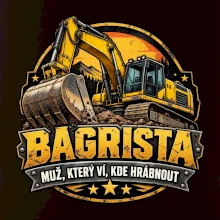 Bagrista muž který ví kde hrábnout
