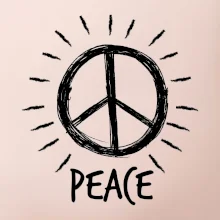 Peace symbol černobílý