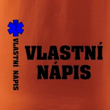 Hvězda života - vlastní nápis vpředu a vzadu Hvězda života - vlastní nápis vpředu a vzadu
