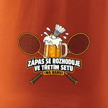 Badminton třetí set na baru