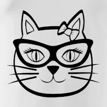 Kočičí holka s brýlemi