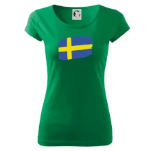 Švédsko vlajka štětkou