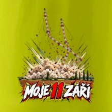 Liblice B pád vysílačů moje 11 září komiksový motiv