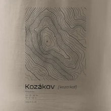Kozákov - vrstevnice v obdélníku