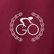 Logo cyklisty a řetěz