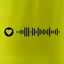 Zamilovaný Spotify kód na prsu