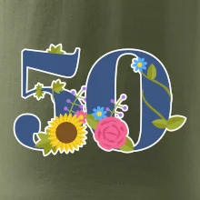 Květinové číslo kreslené - 50