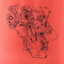 Motor Škoda/ VW 1.9L  TDI z boku