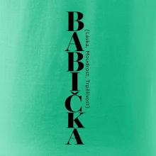 Babička láska moudrost trpělivost svislý nápis