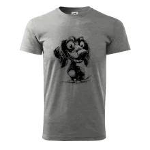 Černobílá karikatura jezevčík