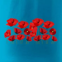 Vlčí mák v řadě